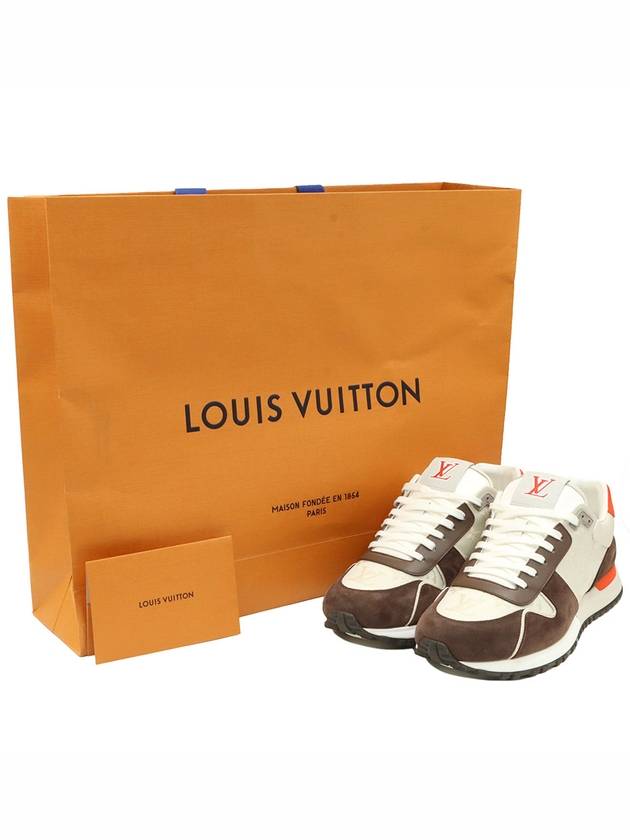 Mocha Brown Suede Monogram Jacquard Runaway Men s Sneakers 7 5 1AC4XQ - LOUIS VUITTON - BALAAN 2