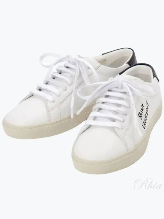 Court Classic Black Tab Low Top Sneakers White - SAINT LAURENT - BALAAN 2