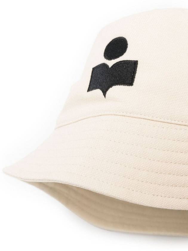 Haley Embroidered Logo Bucket Hat Ivory - ISABEL MARANT - BALAAN 3