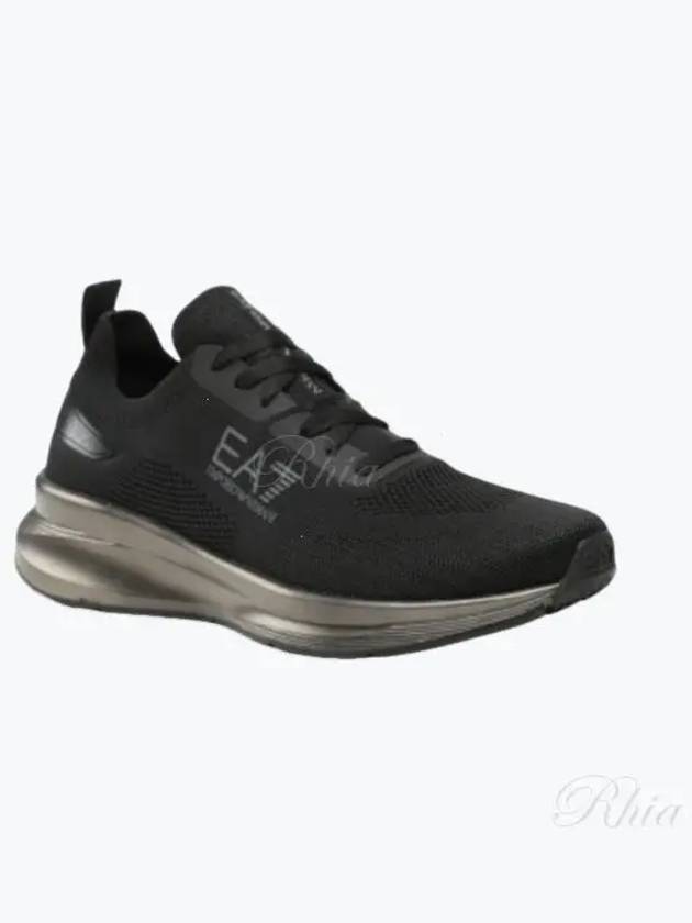 Logo Low Top Sneakers Black - EMPORIO ARMANI - BALAAN 2