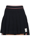 University Striped Mini Pleated Skirt Navy - THOM BROWNE - BALAAN 7