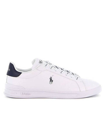 Logo Leather Low Top Sneakers Navy Tab White - POLO RALPH LAUREN - BALAAN 1