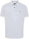 Wappen Cotton Short Sleeve Polo Shirt Sky Blue - STONE ISLAND - BALAAN 2