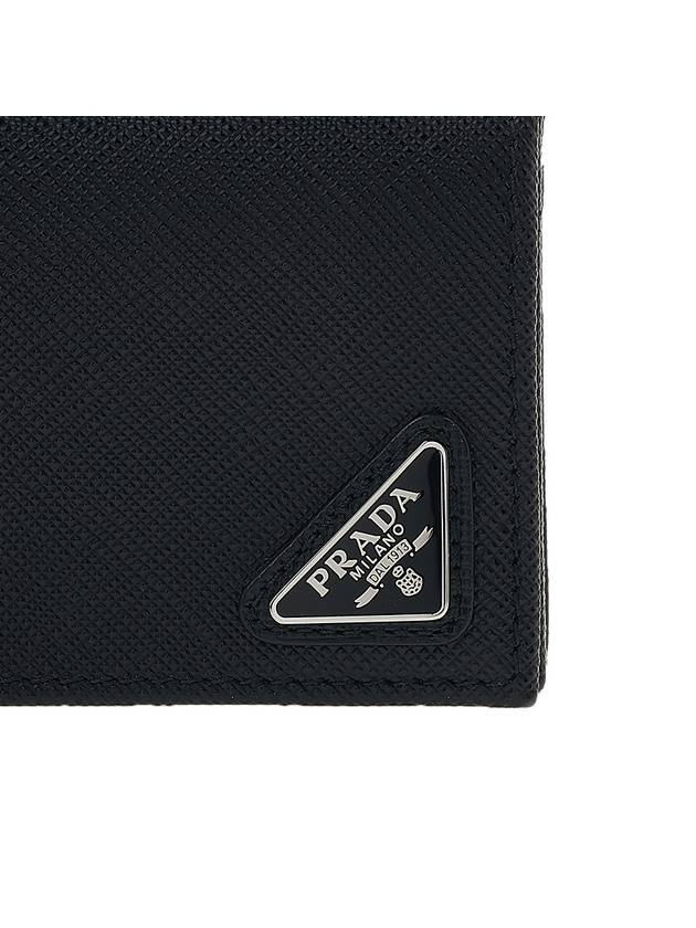 Saffiano Leather Card Holder Black - PRADA - BALAAN 7