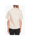 Women's Knotted Cotton Twill Polo Shirt Beige - BOTTEGA VENETA - BALAAN 3