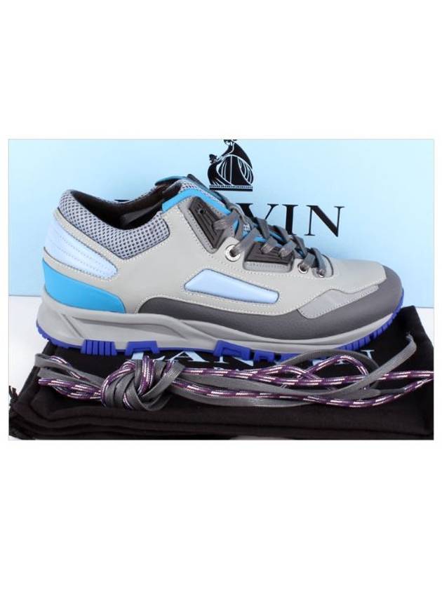 Men New Trainer SKDNTR VEG0 11 Gray Leather - LANVIN - BALAAN 10