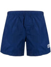 Men's Chrome Logo Patch Swim Shorts Blue - CP COMPANY - BALAAN 2