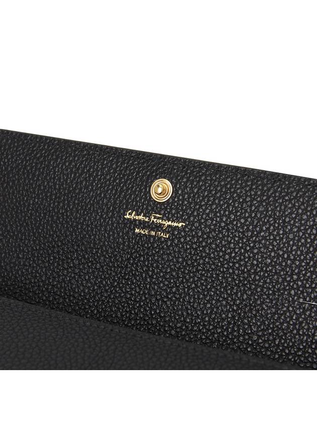 Gancini Chain Long Wallet Black - SALVATORE FERRAGAMO - BALAAN 9