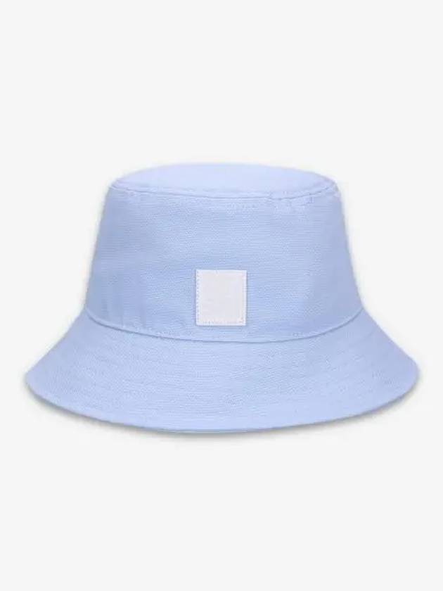 Small leather patch bucket hat light blue 231945100800042 - RAF SIMONS - BALAAN 1