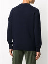 Waffen Patch Round Neck Knit Top Dark Navy - STONE ISLAND - BALAAN 5