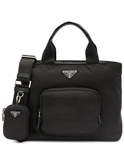 Padded Re-Nylon Tote Bag Black - PRADA - BALAAN 2