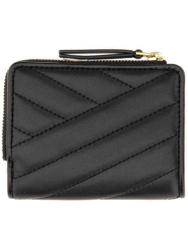 Chevron Half Wallet Black - TORY BURCH - BALAAN 3