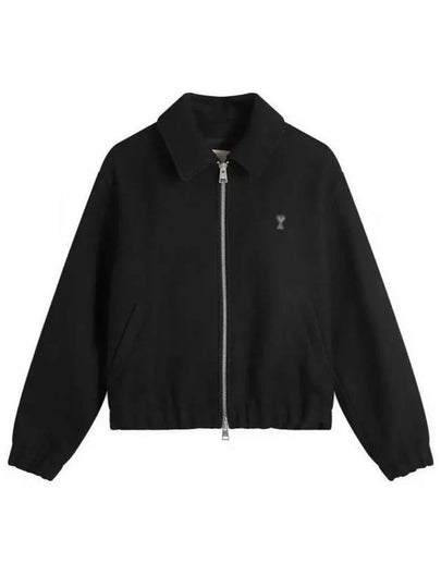 De Coeur Zip-Up Jacket Black - AMI - BALAAN 2