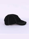 Embroidered Logo Suede Ball Cap Black - BRUNELLO CUCINELLI - BALAAN 4