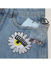 Daisy and Heart Short Denim Pants CFS005 DENIM CFA012 - CHIARA FERRAGNI - BALAAN 5