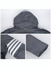 Men's 4 Bar Poly Twill Hooded Parka Medium Gray - THOM BROWNE - BALAAN 7