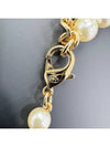 CC Logo Pearl Necklace Choker Black Gold ABE235 - CHANEL - BALAAN 5