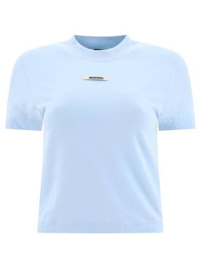 Le Gros Grain Short Sleeve T-Shirt Light Blue - JACQUEMUS - BALAAN 2