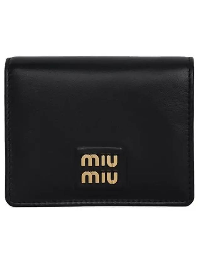 Small Leather Half Wallet Black - MIU MIU - BALAAN 2