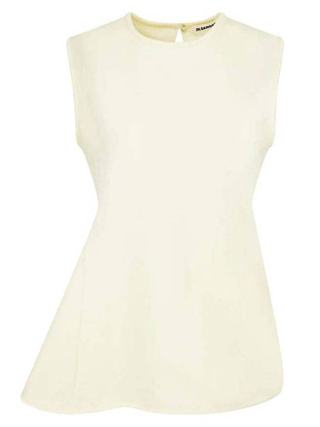 Women's Sleeveless Blouse Beige - JIL SANDER - BALAAN 1