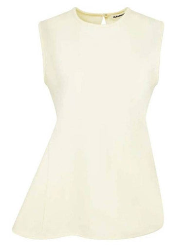 Women's Sleeveless Blouse Beige - JIL SANDER - BALAAN 1