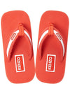 Logo Patch Striped Flip Flops Red - KENZO - BALAAN 3