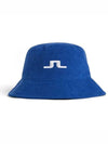 Men's Terry Embroidered Logo Bucket Hat Sodalite Blue - J.LINDEBERG - BALAAN 2