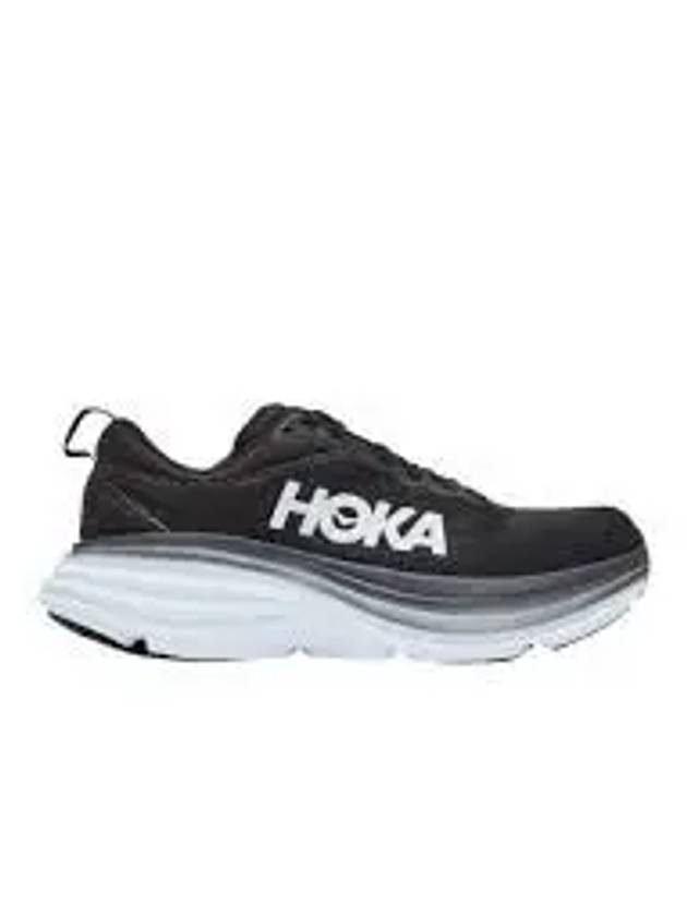 Women's Bondi 8 Wide Low Top Sneakers Black - HOKA ONE ONE - BALAAN 2