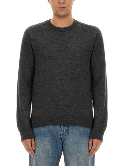 Elbow Patch Crew Neck Knit Top Charcoal - MAISON MARGIELA - BALAAN 2