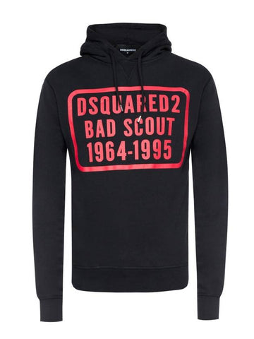 Bad Scout Logo Hoodie Black - DSQUARED2 - BALAAN 1