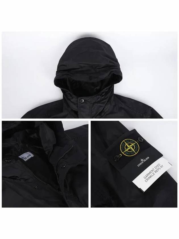 4100092 Crinkle Reps R-NY Wind Resistant Anti Drop Hooded Jacket Black - STONE ISLAND - BALAAN 6