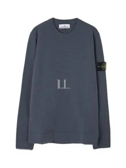 Logo Patch Crew Neck Knit Top Grey - STONE ISLAND - BALAAN 2