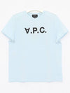 VPC Logo Organic Cotton Short Sleeve T-Shirt Blue - A.P.C. - BALAAN 3