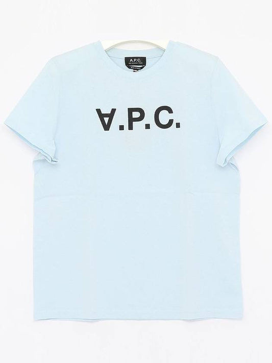 VPC Logo Organic Cotton Short Sleeve T-Shirt Blue - A.P.C. - BALAAN 2