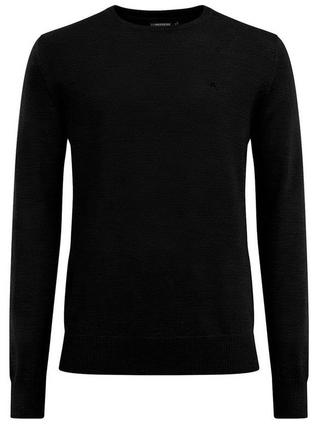 Lyle Merino Crewneck Wool Sweater Black - J.LINDEBERG - BALAAN 7