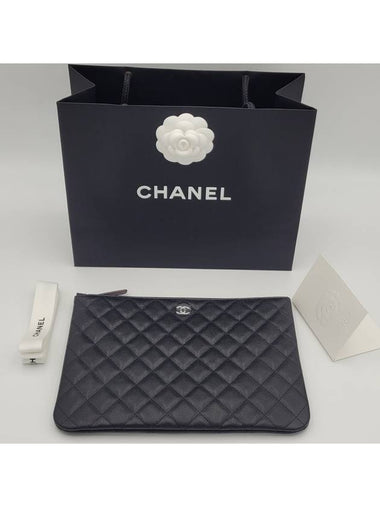 Classic Caviar New Medium Clutch Black A82545 - CHANEL - BALAAN 1