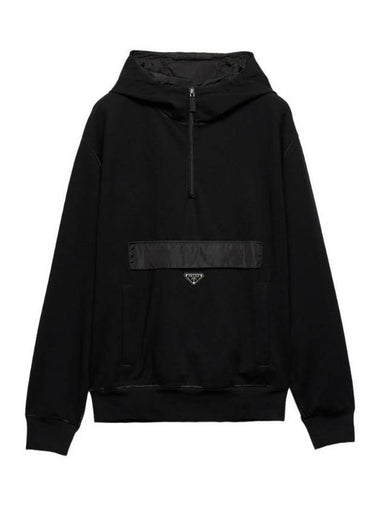 Technical jersey hoodie - PRADA - BALAAN 1