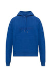 Embroidered Logo Hoodie Blue - SAINT LAURENT - BALAAN 1