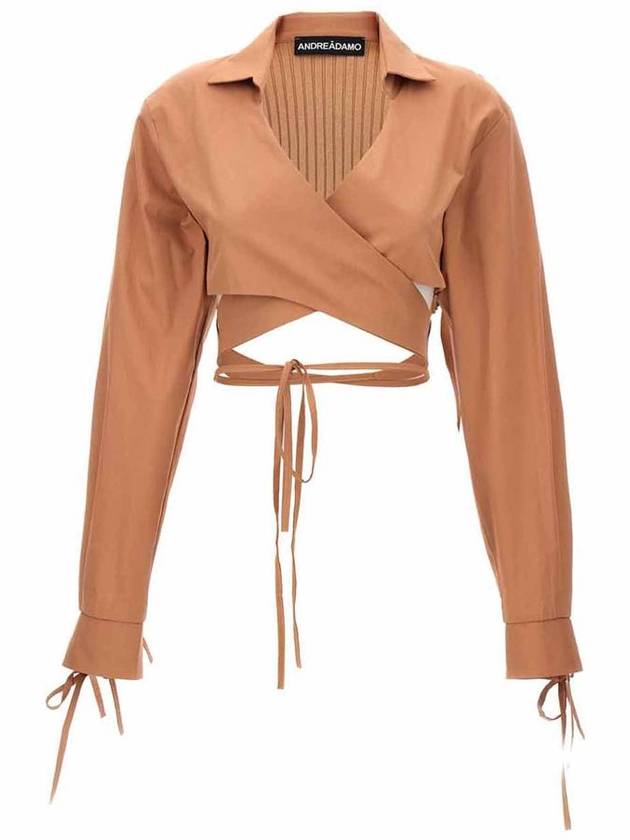 Andreādamo 'Criss Cross' Cropped Shirt - ANDREADAMO - BALAAN 1