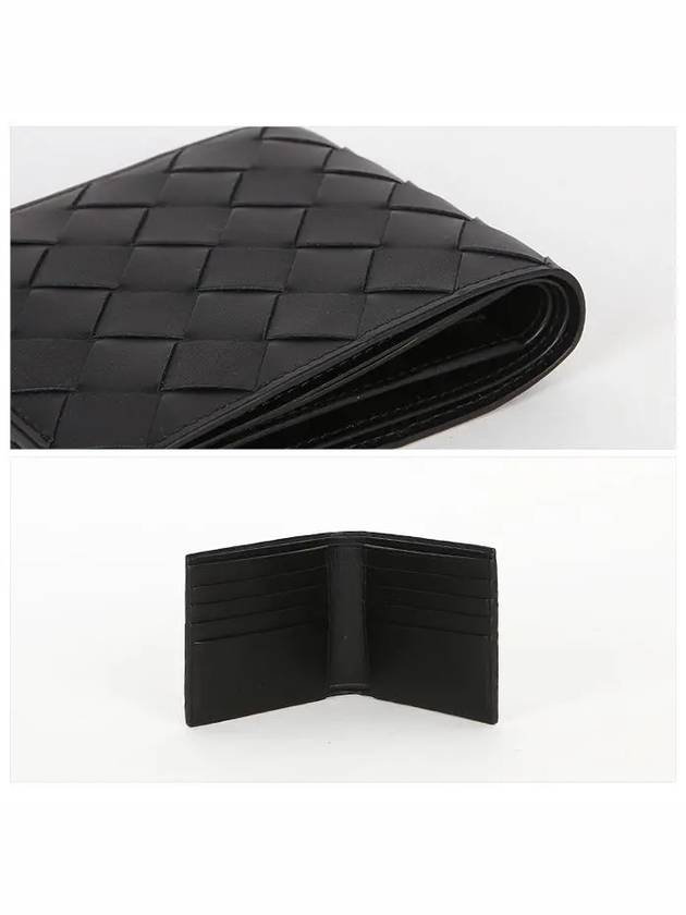 Intrecciato Leather Half Wallet Black - BOTTEGA VENETA - BALAAN 4