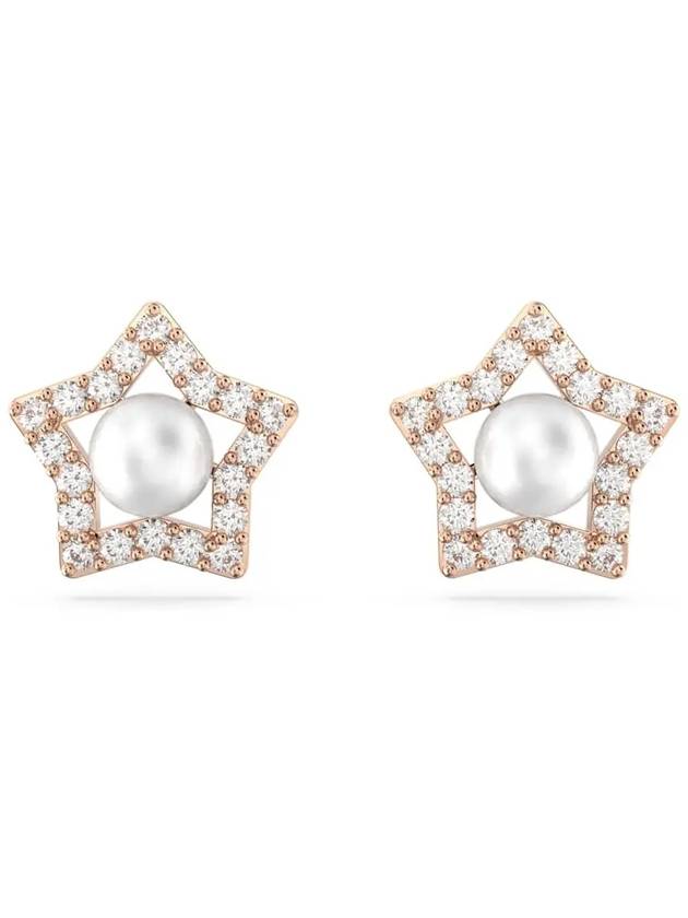 Stella Pearl Star Stud Earrings Rose Gold - SWAROVSKI - BALAAN 2