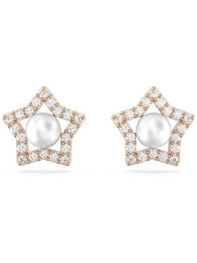 Stella Pearl Star Stud Earrings Rose Gold - SWAROVSKI - BALAAN 2