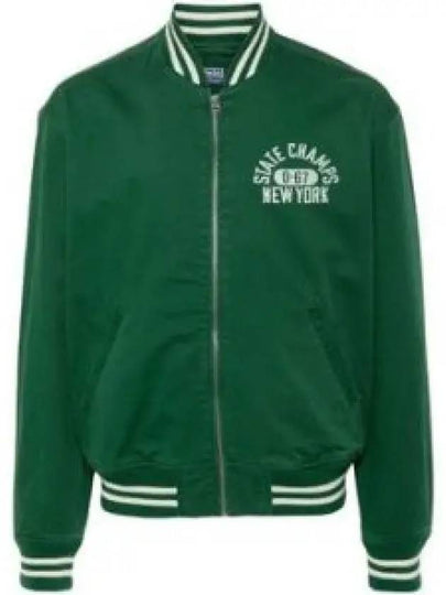 Varsity Bomber Jacket Green - POLO RALPH LAUREN - BALAAN 2