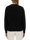 Boke Flower Embroidery Wool Knit Top Black - KENZO - BALAAN 4