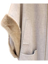 Women's Cashmere Mink Trimmed Oversized Coat Gray PLD222B885 I727 VR1 - FABIANA FILIPPI - BALAAN 4