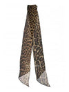 571161 3Y035 2760 Leopard Silk Scarf - SAINT LAURENT - BALAAN 3