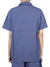 Poplin Striped Pajamas Short Sleeve Shirt SWE VS - TEKLA - BALAAN 8