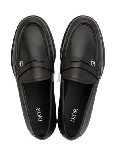 Granville Oblique Leather Loafer Black - DIOR - BALAAN 2