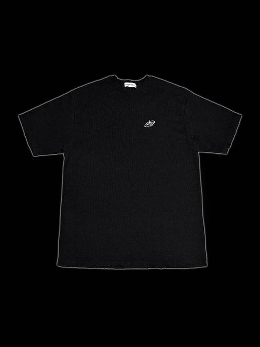 DAMAGE WAFFLE SHORT SLEEVE BLACK - DRUG PRODUCT - BALAAN 1