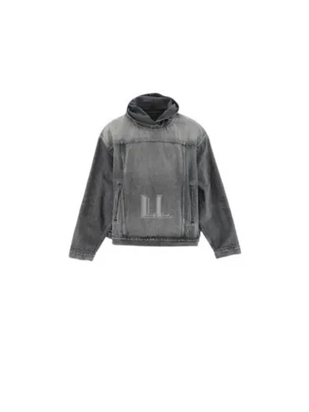 Distressed Denim Hoodie Black - BALENCIAGA - BALAAN 2